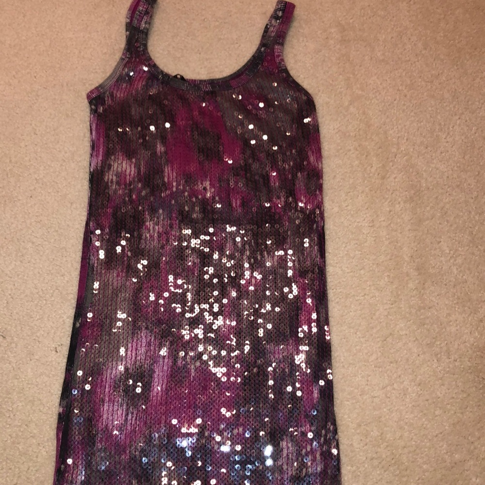 Armani Exchange Sequined Ribbed Tank Top